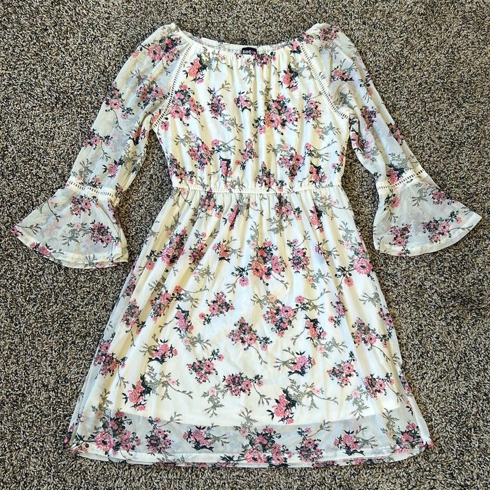 Spring easter floral dress